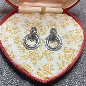 Stylish Silver Door Knocker Earrings